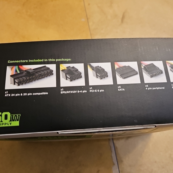 CORSAIR CMPSU-450VX‎ 450 W ATX12V V2.2 80 PLUS  Active PFC Compat w/ i7 NEW - Picture 3 of 6